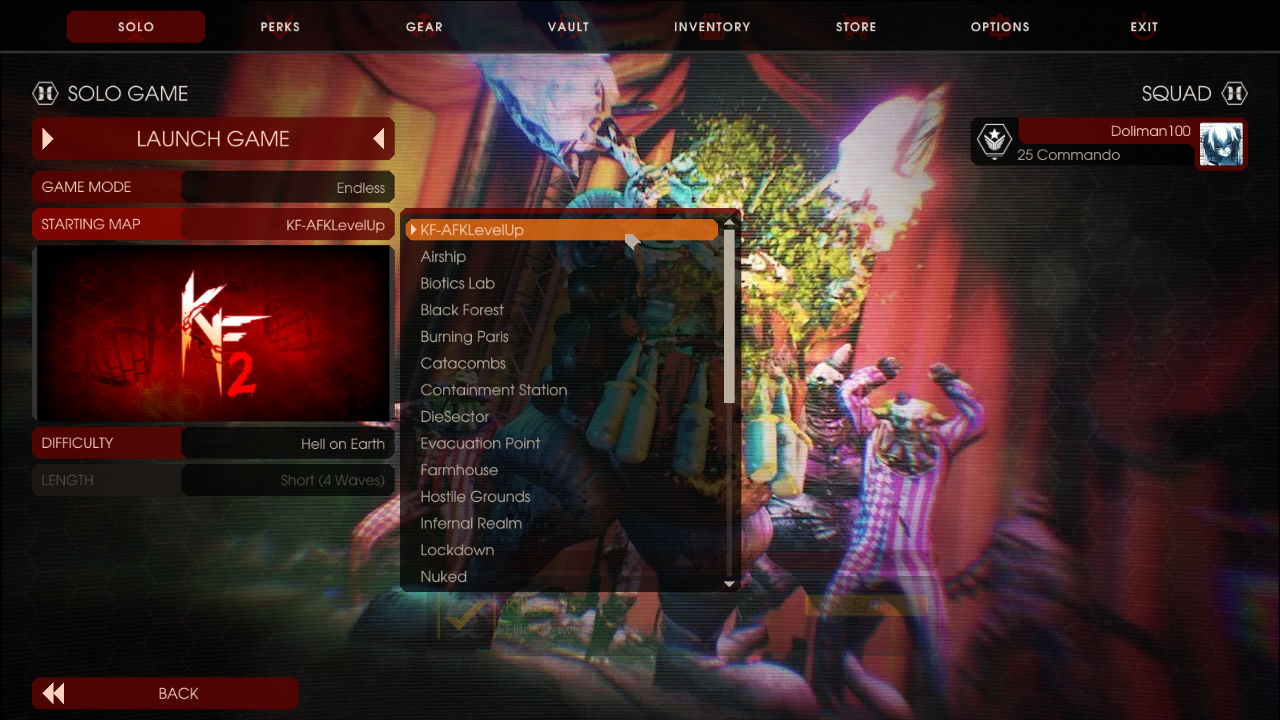 Killing Floor 2 "AFK Level Up"
